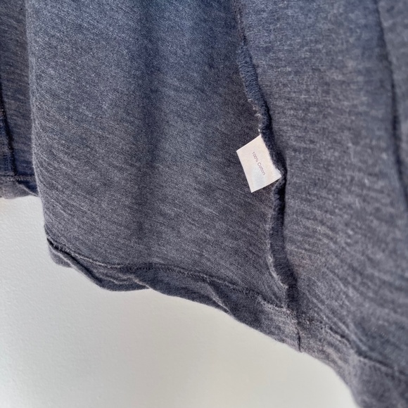 Threads by Saks Fifth Ave Gray Cotton Cardigan with Pockets - Picture 5 of 7